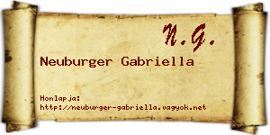 Neuburger Gabriella névjegykártya